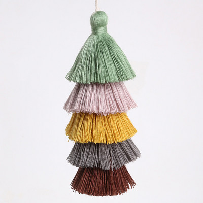 1 gab. 12,5 cm piecu slāņu pušķi zīda bārkstis sprādzieni Ziedu pušķis apdares pušķi rotaslietas atslēgu piekariņu mobilā tālruņa siksnām