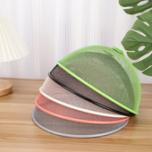 2 gab. Pārtikas vāks Lieljaudas nerūsējošā tērauda smalka sieta pārnēsājams rokturis apaļš putekļu necaurlaidīgs daudzfunkcionāls galds āra piknika pārtikai T