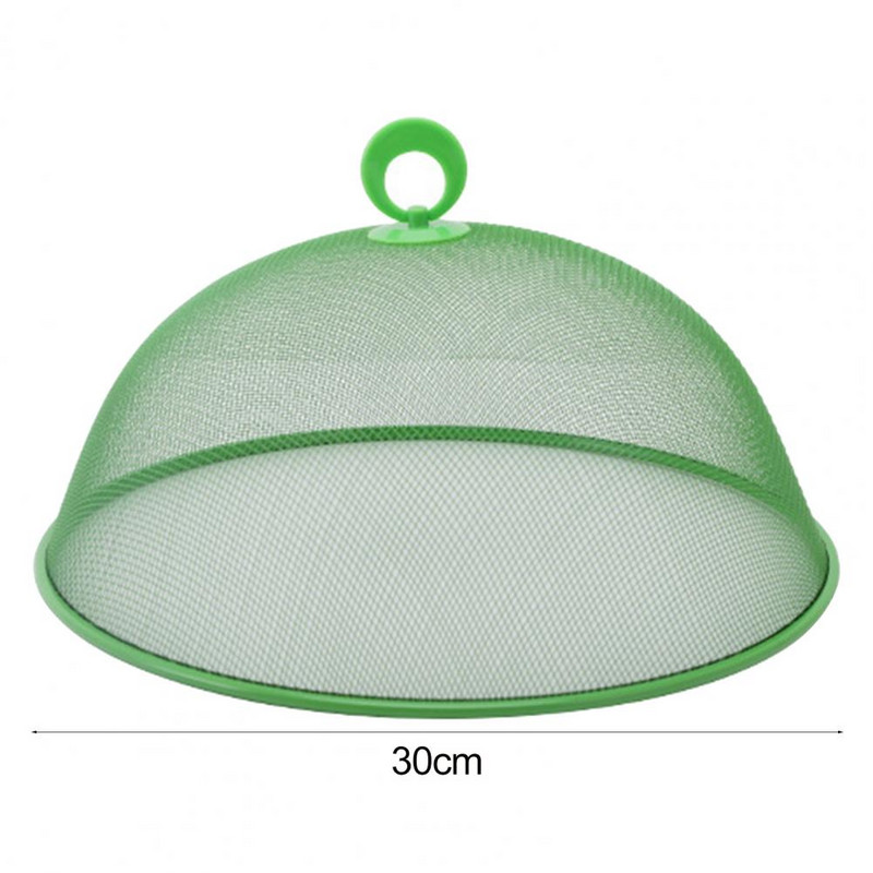 2 gab. Pārtikas vāks Lieljaudas nerūsējošā tērauda smalka sieta pārnēsājams rokturis apaļš putekļu necaurlaidīgs daudzfunkcionāls galds āra piknika pārtikai T