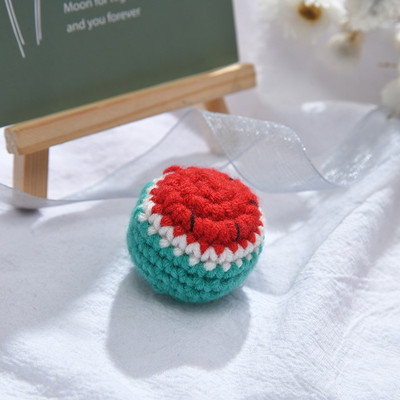 Ar rokām darināti tamborēti augļi košļājamās adīšanas vilnas krelles DIY bērnu knupīšu ķēdes piederumi zīdaiņu jaundzimušajiem zobiem rotaļlieta