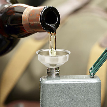 Χωνί μικροστόμιο Mini Bar Wine Flask Funnel για γέμιση Hip Flask με στενό στόμα μπουκάλια από ανοξείδωτο χάλυβα