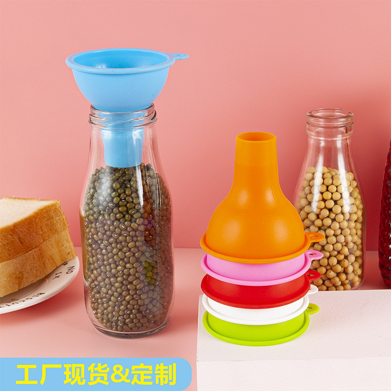 Silikoonist laia suuga lehter Piimapulbri oa lehter Suurekaliibriline multifunktsionaalne veinilekke õlileke Köögitarvikud