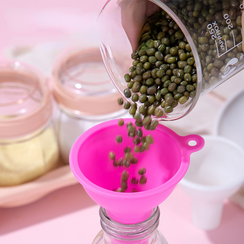 Silikoonist laia suuga lehter Piimapulbri oa lehter Suurekaliibriline multifunktsionaalne veinilekke õlileke Köögitarvikud