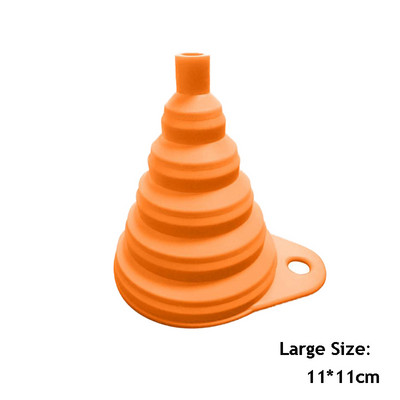 Silikona saliekamā teleskopiskā gara kakla piltuve Radoša mājsaimniecības šķidruma dozēšanas mini piltuve virtuves rīki