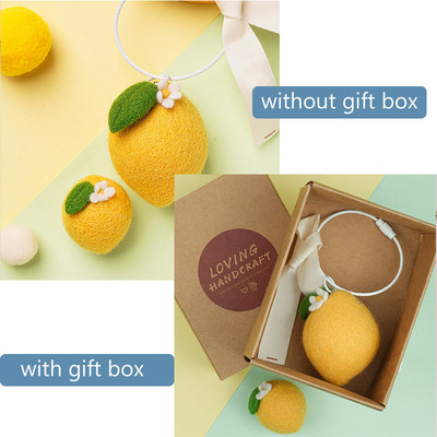 Fenrry nepabeigts augļu filcēšanas materiālu komplekts ar rokām darināts, zemeņu citronu mango ābolu persiku adatu filcēšanas materiālu komplekts.