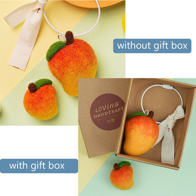 Fenrry nepabeigts augļu filcēšanas materiālu komplekts ar rokām darināts, zemeņu citronu mango ābolu persiku adatu filcēšanas materiālu komplekts.