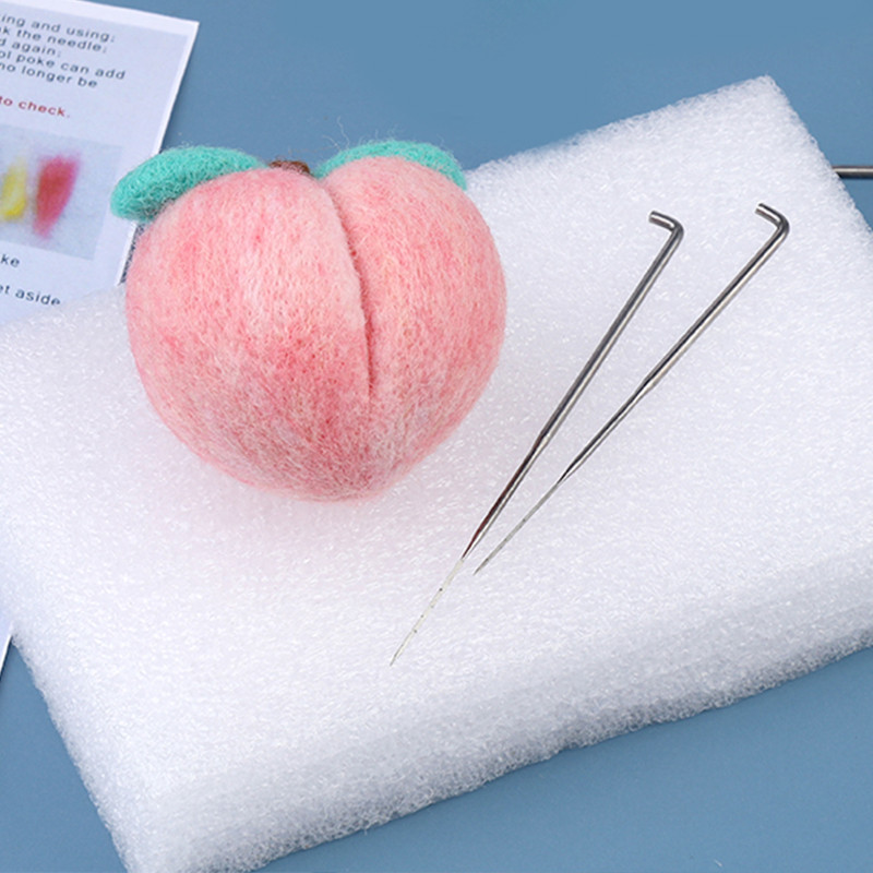Fenrry nepabeigts augļu filcēšanas materiālu komplekts ar rokām darināts, zemeņu citronu mango ābolu persiku adatu filcēšanas materiālu komplekts.