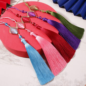 2gab ķīniešu stila pušķis zīda garās cilpas dekorēšana, satīna iekaramā virves apdares pušķi apģērbiem kulonu izrotāšana, amatniecība DIY