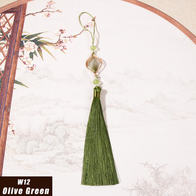 2gab ķīniešu stila pušķis zīda garās cilpas dekorēšana, satīna iekaramā virves apdares pušķi apģērbiem kulonu izrotāšana, amatniecība DIY