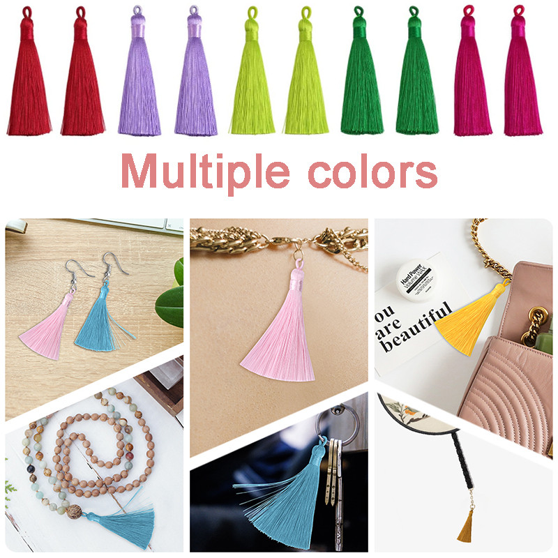 5/10kom 8cm poliester svilene rese Meke rese s omčama Svilene rese kist DIY nakit kućni dekor šivanje pribor za zavjese