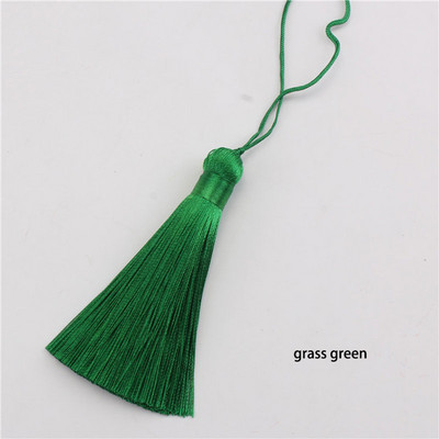 2/5 gab. 8 cm kupli zīda pušķi Mīksta, eleganta, rokām darināta zīdainu diegu pušķu birste ar 8 cm auklas cilpu rotaslietu izgatavošanas piederumiem