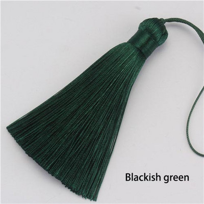 2/5 gab. 8 cm kupli zīda pušķi Mīksta, eleganta, rokām darināta zīdainu diegu pušķu birste ar 8 cm auklas cilpu rotaslietu izgatavošanas piederumiem