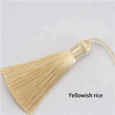 2/5 gab. 8 cm kupli zīda pušķi Mīksta, eleganta, rokām darināta zīdainu diegu pušķu birste ar 8 cm auklas cilpu rotaslietu izgatavošanas piederumiem