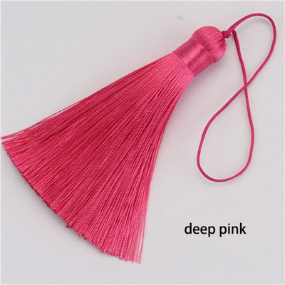 2/5 gab. 8 cm kupli zīda pušķi Mīksta, eleganta, rokām darināta zīdainu diegu pušķu birste ar 8 cm auklas cilpu rotaslietu izgatavošanas piederumiem