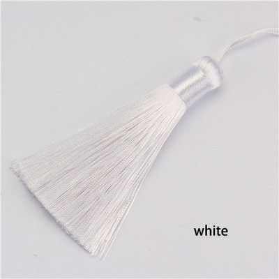 2/5 gab. 8 cm kupli zīda pušķi Mīksta, eleganta, rokām darināta zīdainu diegu pušķu birste ar 8 cm auklas cilpu rotaslietu izgatavošanas piederumiem