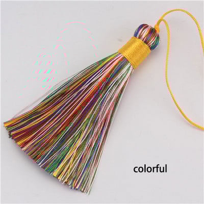 2/5 gab. 8 cm kupli zīda pušķi Mīksta, eleganta, rokām darināta zīdainu diegu pušķu birste ar 8 cm auklas cilpu rotaslietu izgatavošanas piederumiem