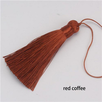 2/5 gab. 8 cm kupli zīda pušķi Mīksta, eleganta, rokām darināta zīdainu diegu pušķu birste ar 8 cm auklas cilpu rotaslietu izgatavošanas piederumiem