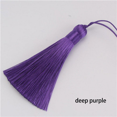 2/5 gab. 8 cm kupli zīda pušķi Mīksta, eleganta, rokām darināta zīdainu diegu pušķu birste ar 8 cm auklas cilpu rotaslietu izgatavošanas piederumiem