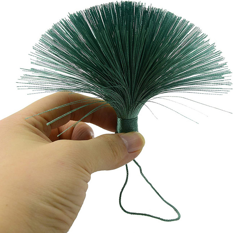 2/5 gab. 8 cm kupli zīda pušķi Mīksta, eleganta, rokām darināta zīdainu diegu pušķu birste ar 8 cm auklas cilpu rotaslietu izgatavošanas piederumiem