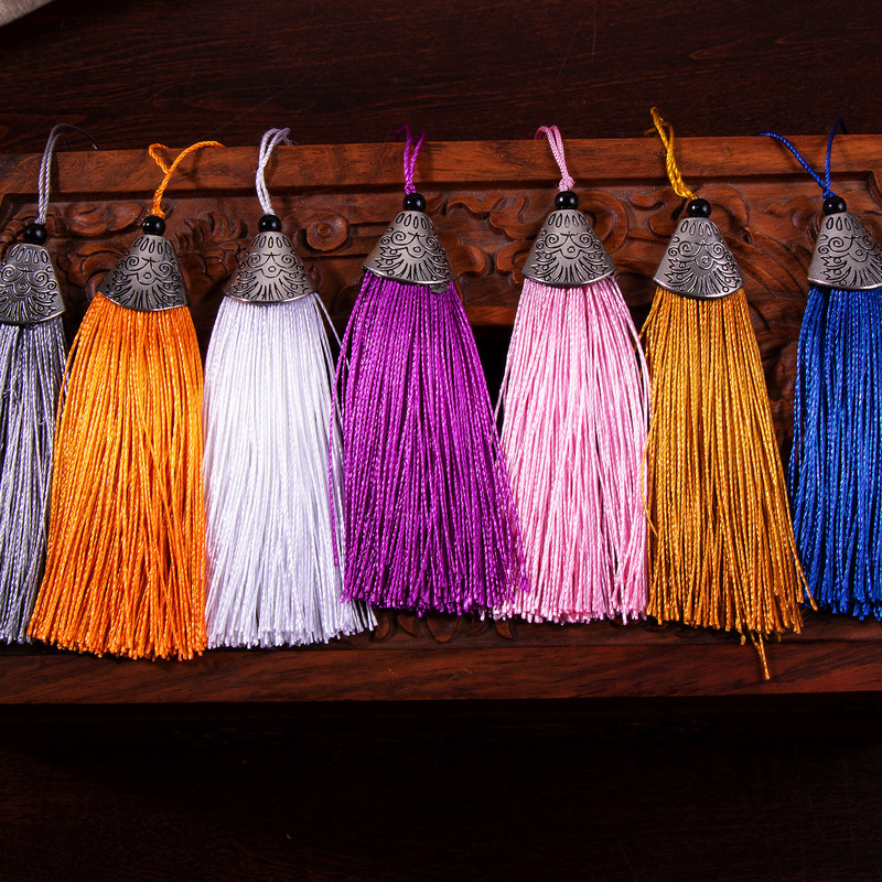 2gab krāsaini vintage pušķi grāmatzīmju DIY aizkaru kulonu šūšanas audumam dekoratīvam