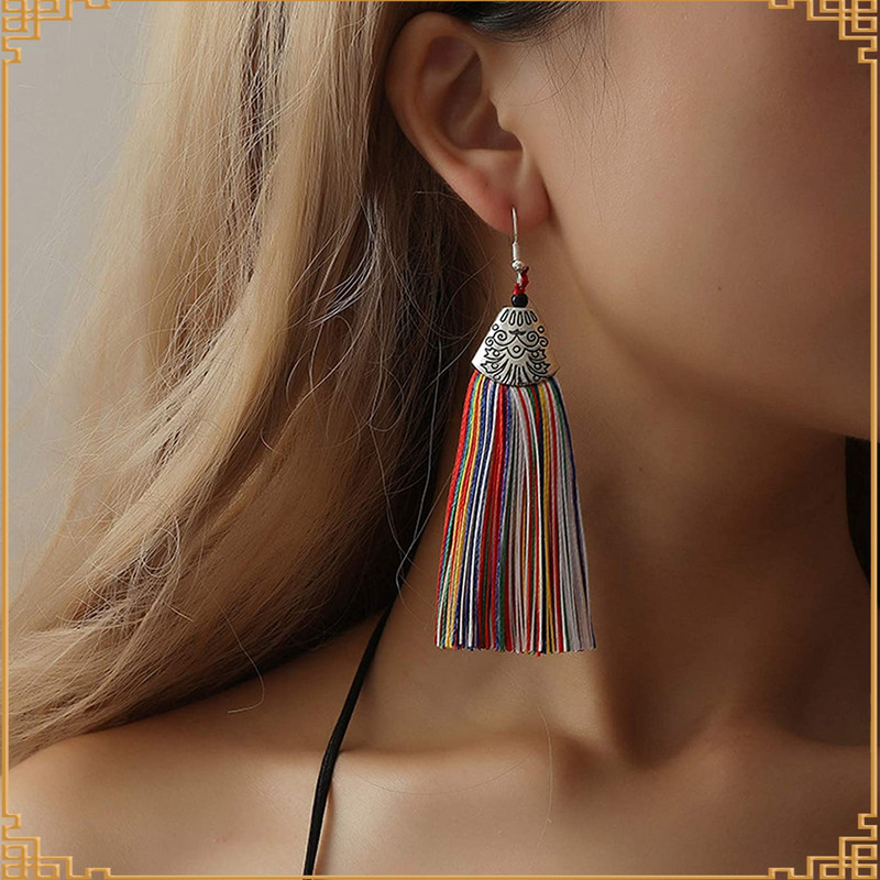 2gab krāsaini vintage pušķi grāmatzīmju DIY aizkaru kulonu šūšanas audumam dekoratīvam