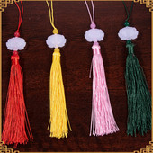 2gab. Divpusējs Lotosa pušķis Ķīnas retro baltā nefrīta pušķi nokarenām ausīm, krītošiem rotājumiem, dekoratīvs kulons