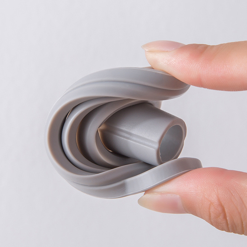 Radoša silikona saliekamā piltuve, ievelkama mājsaimniecības šķidrums, maza piltuve, balta pelēka piltuves virtuves sīkrīks