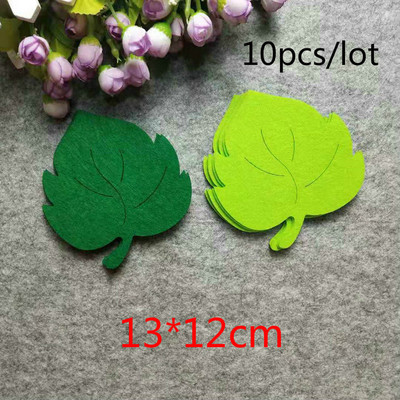 Skolas sienas dekorācijas lapas, rokām darinātas lapas, filca paliktnis, neausts zaļo koku plāksteris bērnudārza bērnu ballītei DIY amatniecības piederumi