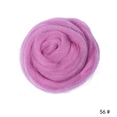 MIUSIE 100g/50g Adatu filcēšana Gaiši rozā Mīkstums Filcēšana Vilna Roving Fiber Rokas vērpšana DIY Amatniecības filcēšana Vilnas šķiedras materiāli