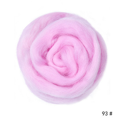 MIUSIE 100g/50g Adatu filcēšana Gaiši rozā Mīkstums Filcēšana Vilna Roving Fiber Rokas vērpšana DIY Amatniecības filcēšana Vilnas šķiedras materiāli