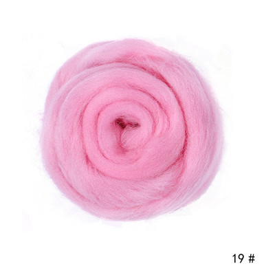 MIUSIE 100g/50g Adatu filcēšana Gaiši rozā Mīkstums Filcēšana Vilna Roving Fiber Rokas vērpšana DIY Amatniecības filcēšana Vilnas šķiedras materiāli
