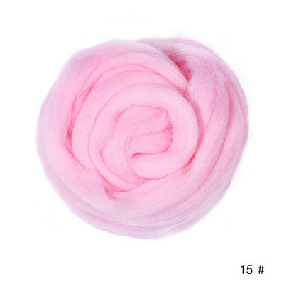 MIUSIE 100g/50g Adatu filcēšana Gaiši rozā Mīkstums Filcēšana Vilna Roving Fiber Rokas vērpšana DIY Amatniecības filcēšana Vilnas šķiedras materiāli