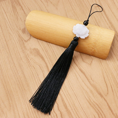 5/10/20Gb Balts nefrīta lotosa pušķis DIY kulonu rotaslietas Aizkari Apģērbi Dekoratīvie aksesuāri Atslēgu maisiņu pakaramais Amatniecības pušķi