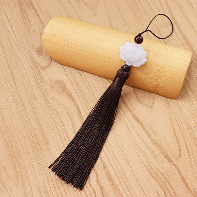 5/10/20Gb Balts nefrīta lotosa pušķis DIY kulonu rotaslietas Aizkari Apģērbi Dekoratīvie aksesuāri Atslēgu maisiņu pakaramais Amatniecības pušķi