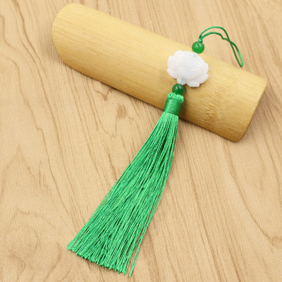 5/10/20Gb Balts nefrīta lotosa pušķis DIY kulonu rotaslietas Aizkari Apģērbi Dekoratīvie aksesuāri Atslēgu maisiņu pakaramais Amatniecības pušķi