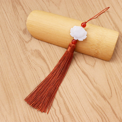 5/10/20Gb Balts nefrīta lotosa pušķis DIY kulonu rotaslietas Aizkari Apģērbi Dekoratīvie aksesuāri Atslēgu maisiņu pakaramais Amatniecības pušķi