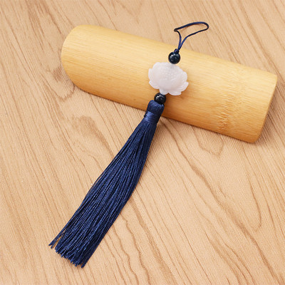 5/10/20Gb Balts nefrīta lotosa pušķis DIY kulonu rotaslietas Aizkari Apģērbi Dekoratīvie aksesuāri Atslēgu maisiņu pakaramais Amatniecības pušķi