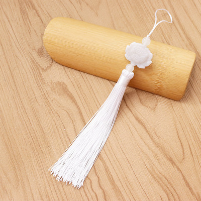 5/10/20Gb Balts nefrīta lotosa pušķis DIY kulonu rotaslietas Aizkari Apģērbi Dekoratīvie aksesuāri Atslēgu maisiņu pakaramais Amatniecības pušķi