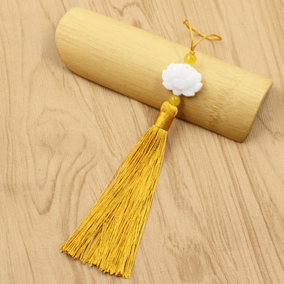 5/10/20Gb Balts nefrīta lotosa pušķis DIY kulonu rotaslietas Aizkari Apģērbi Dekoratīvie aksesuāri Atslēgu maisiņu pakaramais Amatniecības pušķi