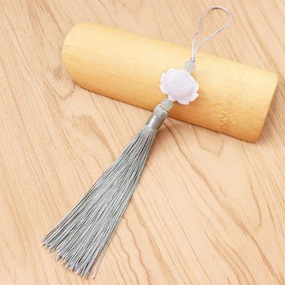 5/10/20Gb Balts nefrīta lotosa pušķis DIY kulonu rotaslietas Aizkari Apģērbi Dekoratīvie aksesuāri Atslēgu maisiņu pakaramais Amatniecības pušķi