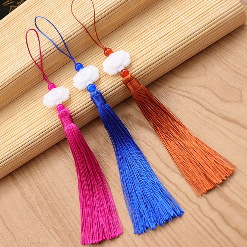 5/10/20Gb Balts nefrīta lotosa pušķis DIY kulonu rotaslietas Aizkari Apģērbi Dekoratīvie aksesuāri Atslēgu maisiņu pakaramais Amatniecības pušķi