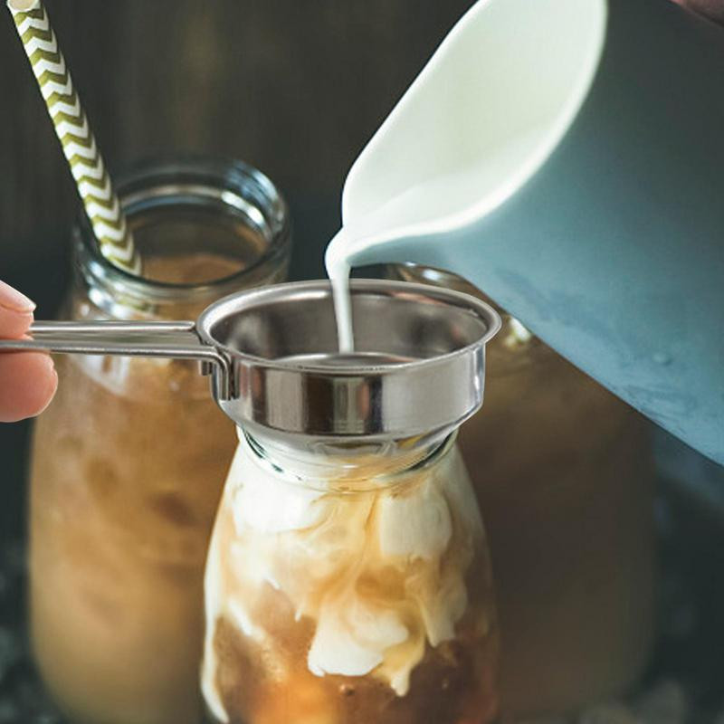 Minilehter pudelite täitmiseks roostevabast terasest köögiõli vedellehter eeterliku õli doseerimistööriist õli ülekandmiseks