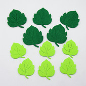 10 gab. Zaļās lapas bez formas griešanas auduma filca plāksteri aplikācijas DIY ar rokām darināta auduma izgatavošanai neaustu šūšanas dekoru amatniecībai