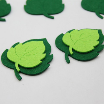 10 τμχ Πράσινα φύλλα σε σχήμα ελεύθερα κοπής ύφασμα τσόχα μπάλωμα για DIY χειροποίητο ύφασμα κατασκευή μη υφαντό ραπτική χειροτεχνία