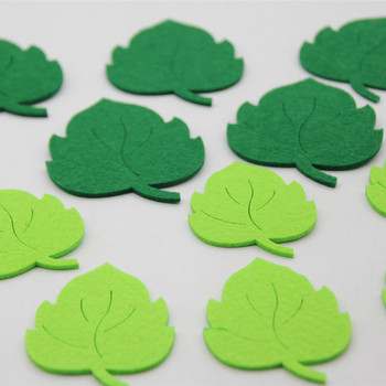 10 τμχ Πράσινα φύλλα σε σχήμα ελεύθερα κοπής ύφασμα τσόχα μπάλωμα για DIY χειροποίητο ύφασμα κατασκευή μη υφαντό ραπτική χειροτεχνία