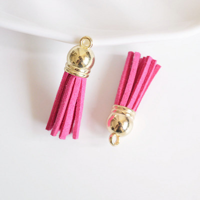 10 gab. 37 mm krāsains mākslīgās ādas pušķis atslēgu piekariņam, mobilo tālruņu siksnām, rotaslietas, DIY kulonu piekariņi.