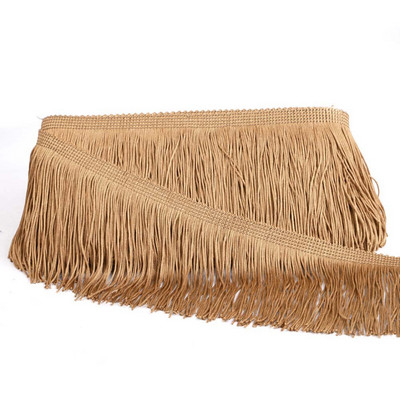 Bārkstis mežģīņu platums 10cm pušķis poliestera mežģīņu apdare lente latīņu deju svārku dekorēšanai aizkaru audums šūšanai DIY aksesuāri