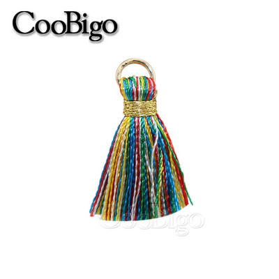 50gab Poliestera bārkstis pušķu apmales šūšanas aizkari Aksesuāri DIY atslēgu piekariņi Mobilā telefona siksniņas Kulonu pušķi rotaslietu izgatavošanai