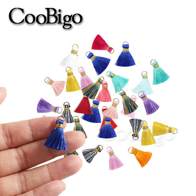 50gab Poliestera bārkstis pušķu apmales šūšanas aizkari Aksesuāri DIY atslēgu piekariņi Mobilā telefona siksniņas Kulonu pušķi rotaslietu izgatavošanai