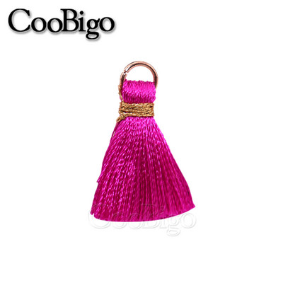 50gab Poliestera bārkstis pušķu apmales šūšanas aizkari Aksesuāri DIY atslēgu piekariņi Mobilā telefona siksniņas Kulonu pušķi rotaslietu izgatavošanai